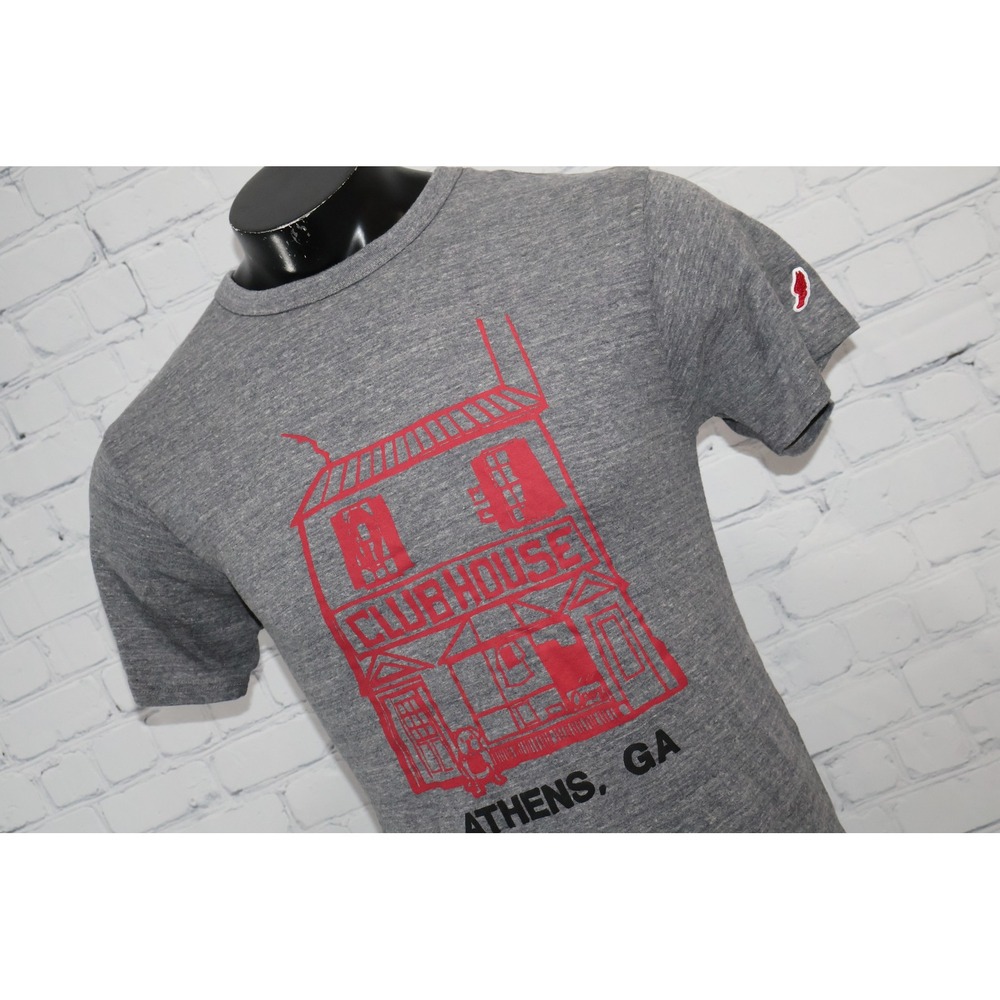 League Clubhouse Athens GA Men Medium Slim T-Shirt University Georgia UGA Dawgs